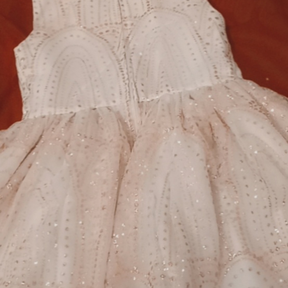Gold and cream/white special occasion dress Children's Place size 6 - Picture 4 of 5